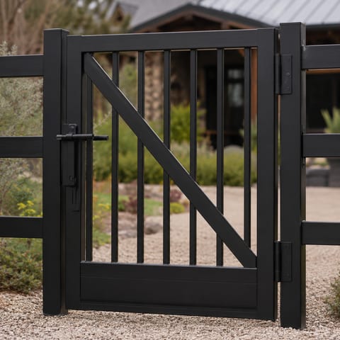 Matte black powder-coat